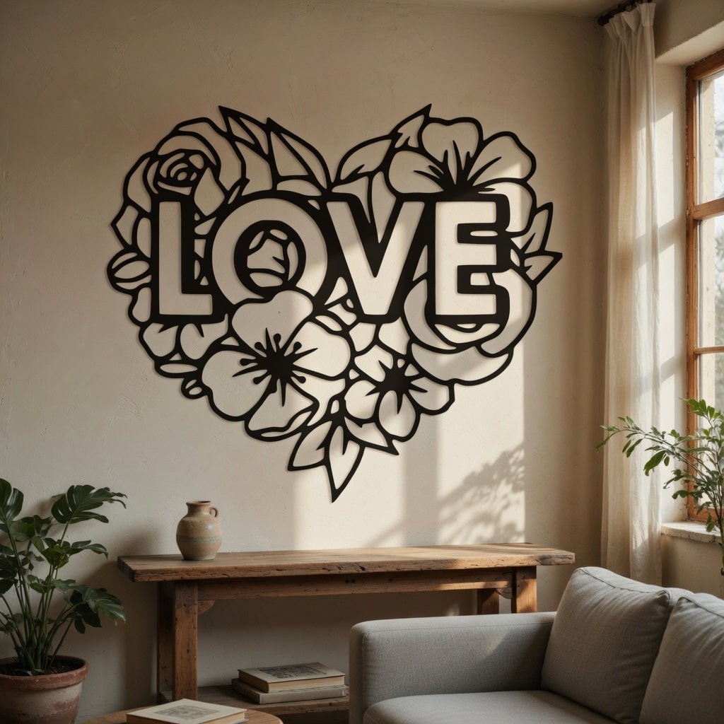 Love Garden - laser-cut metal wall art