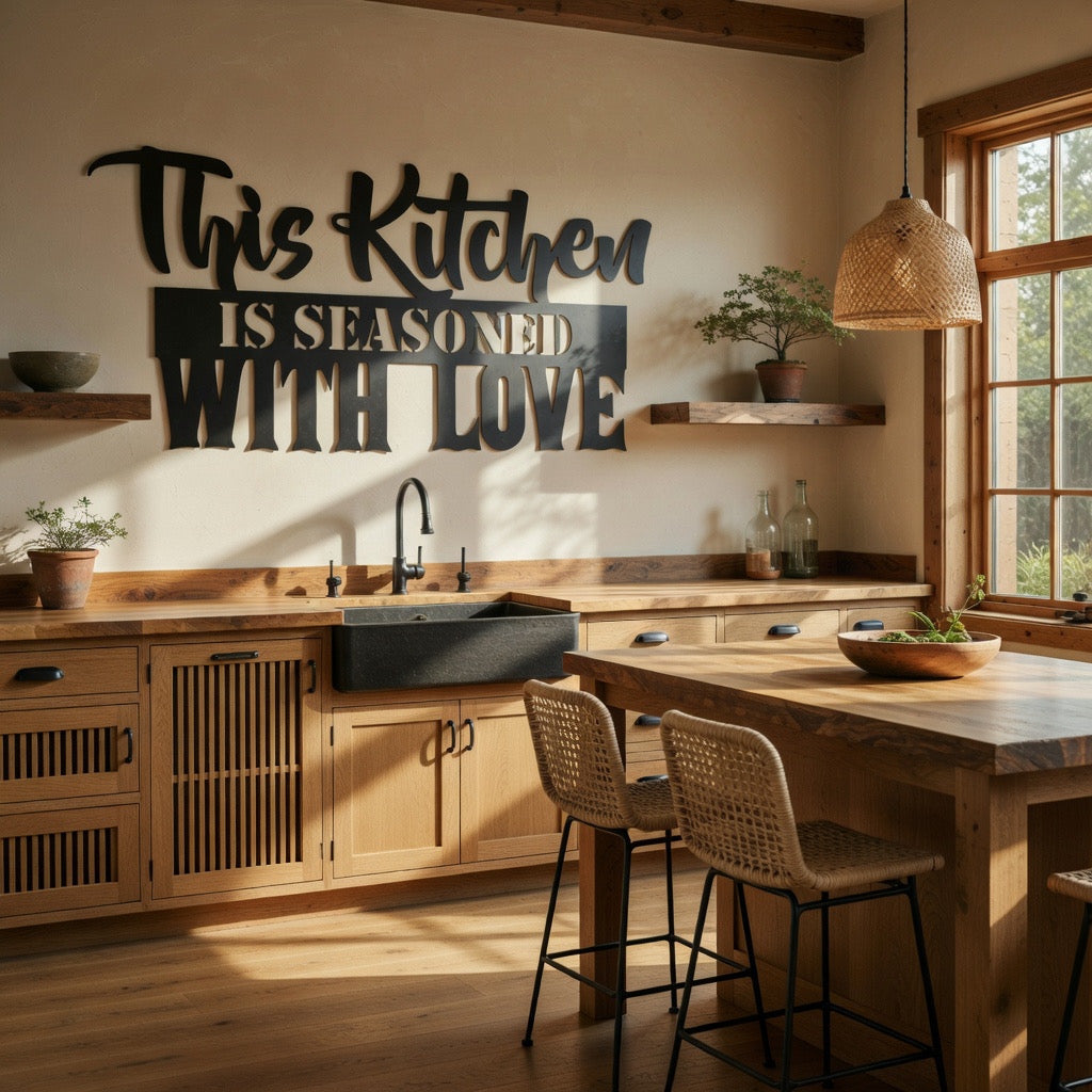 Love Recipe - laser-cut metal wall art