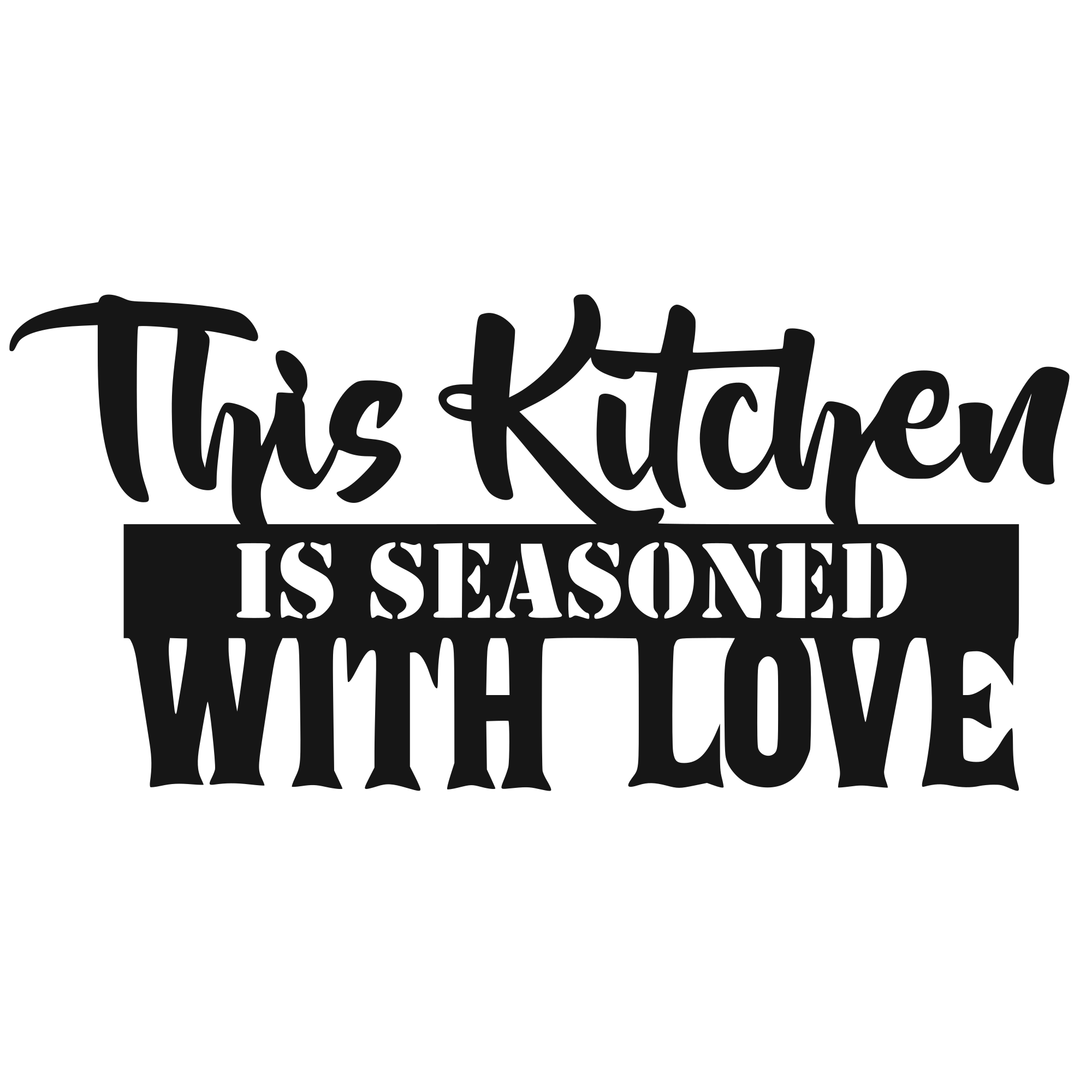 Love Recipe - laser-cut metal wall art
