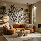Lunar Flutter - laser-cut metal wall art