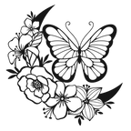 Lunar Flutter - laser-cut metal wall art