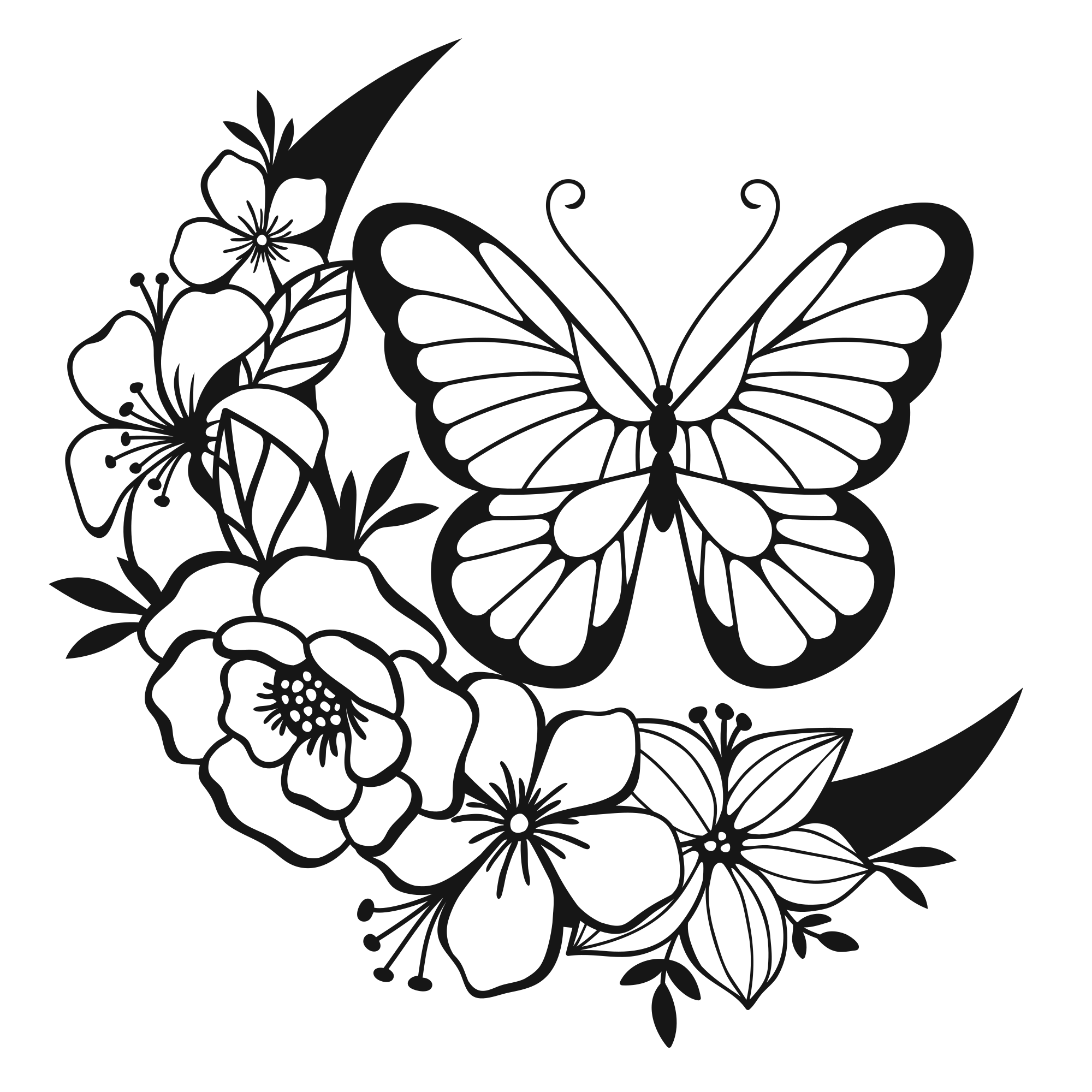Lunar Flutter - laser-cut metal wall art