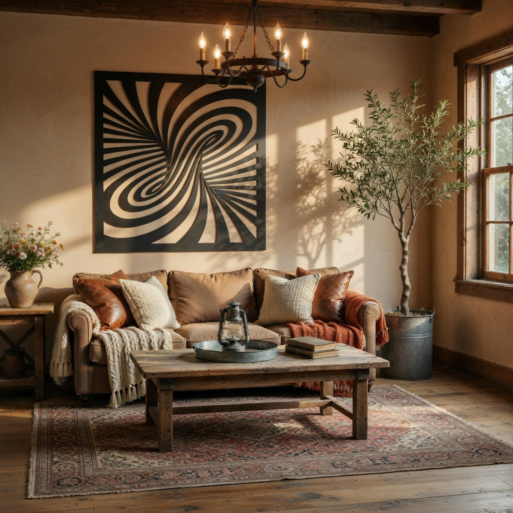 Mind Bend - laser-cut metal wall art