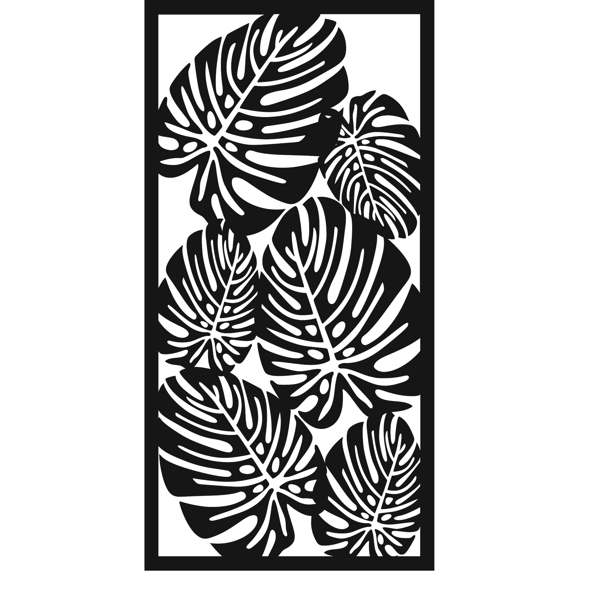 Monstera - laser-cut metal wall art