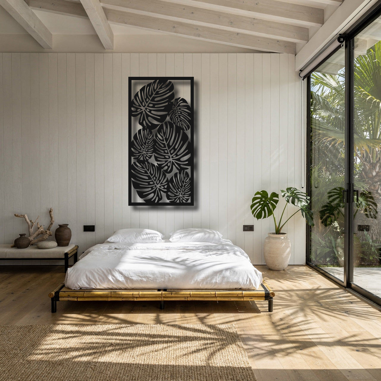 Monstera - laser-cut metal wall art