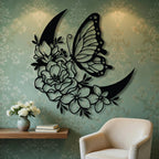 Night Bloom - laser-cut metal wall art