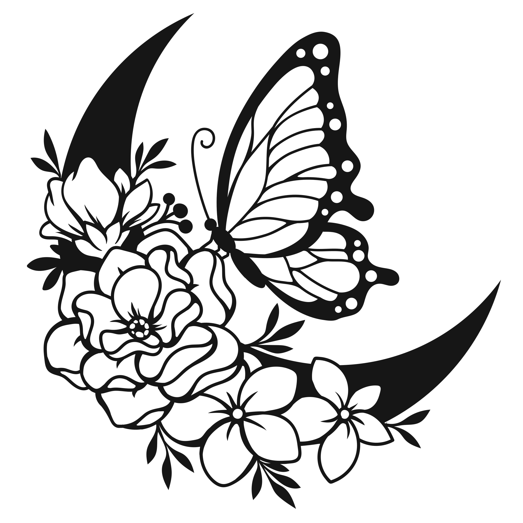 Night Bloom - laser-cut metal wall art