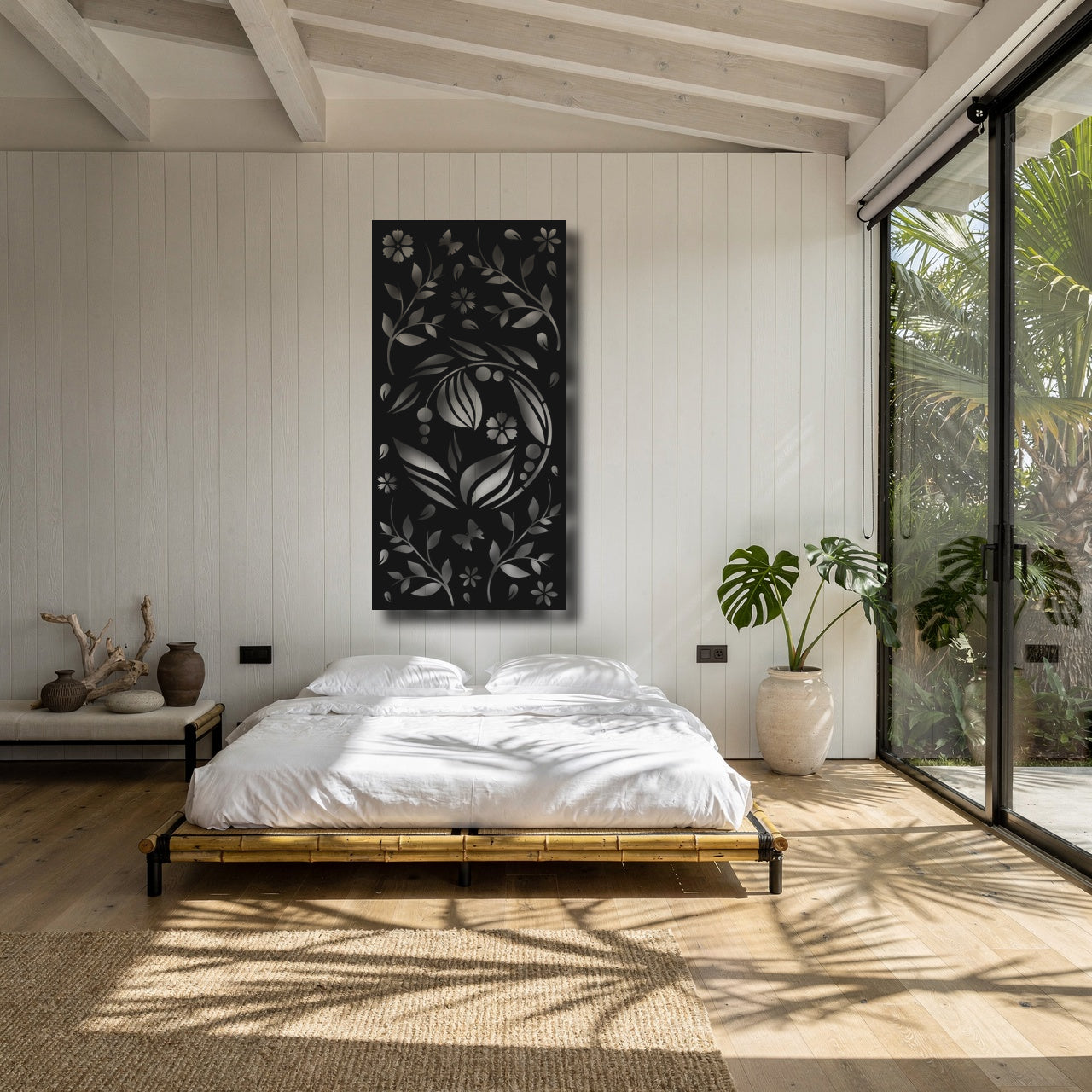 Night Garden - laser-cut metal wall art
