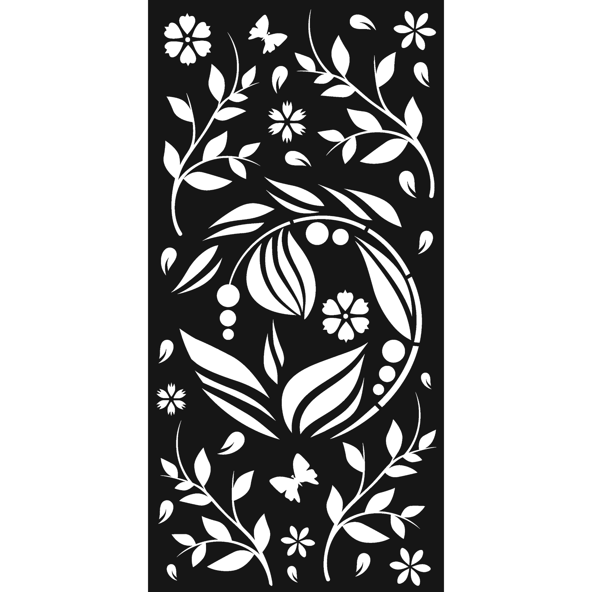 Night Garden - laser-cut metal wall art