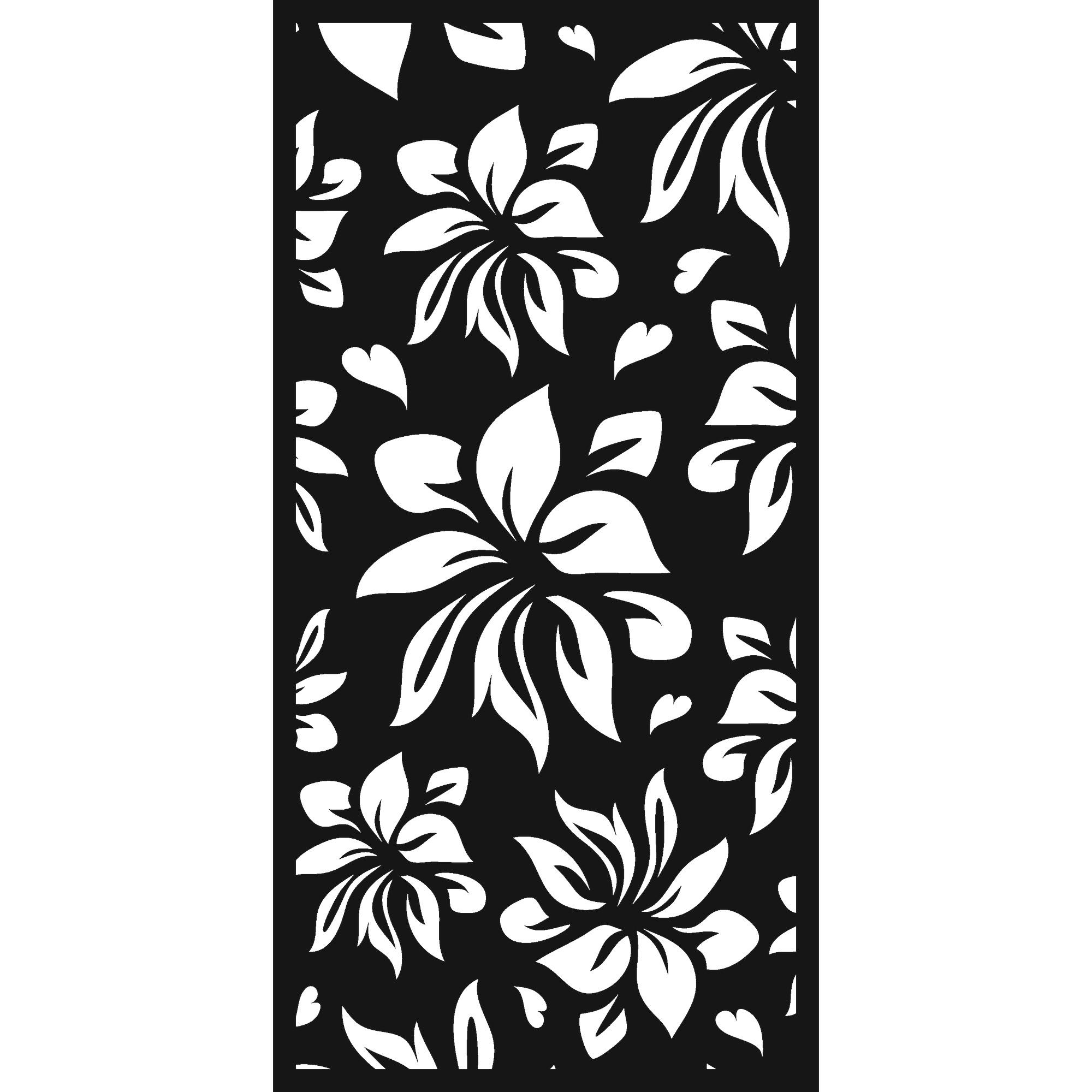 Night Lily - laser-cut metal wall art