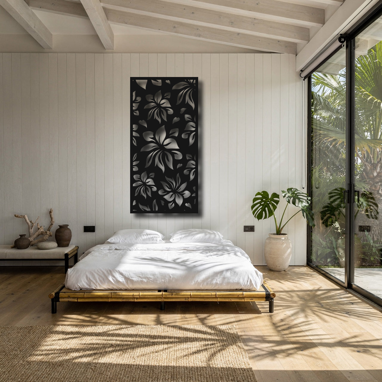 Night Lily - laser-cut metal wall art