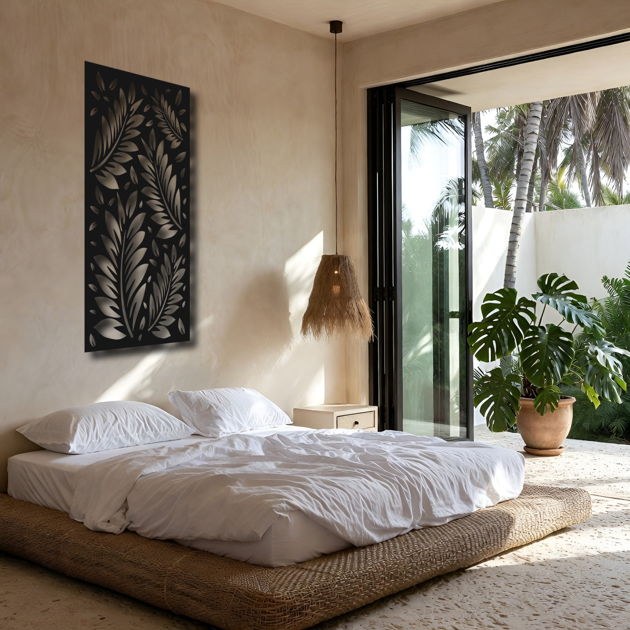 Olive Spray - laser-cut metal wall art