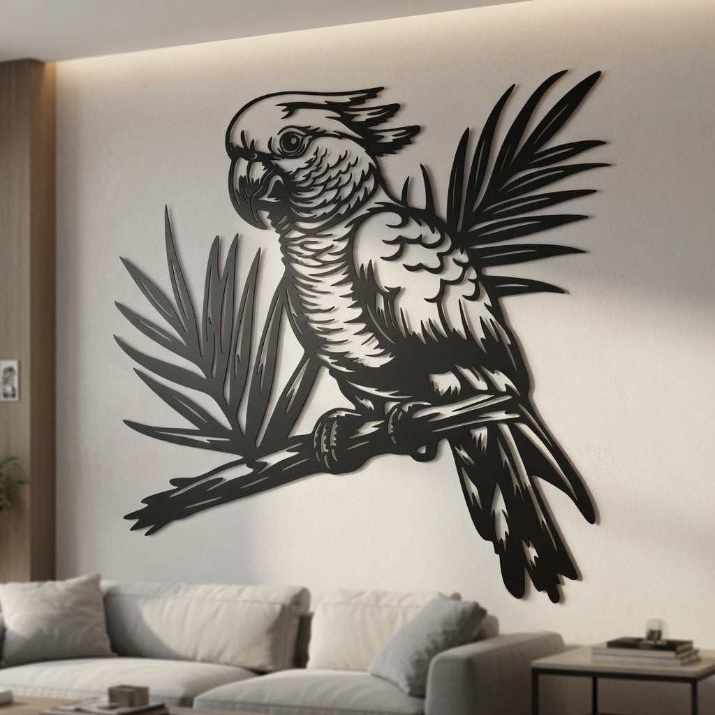 Painted Wings - laser-cut metal wall art