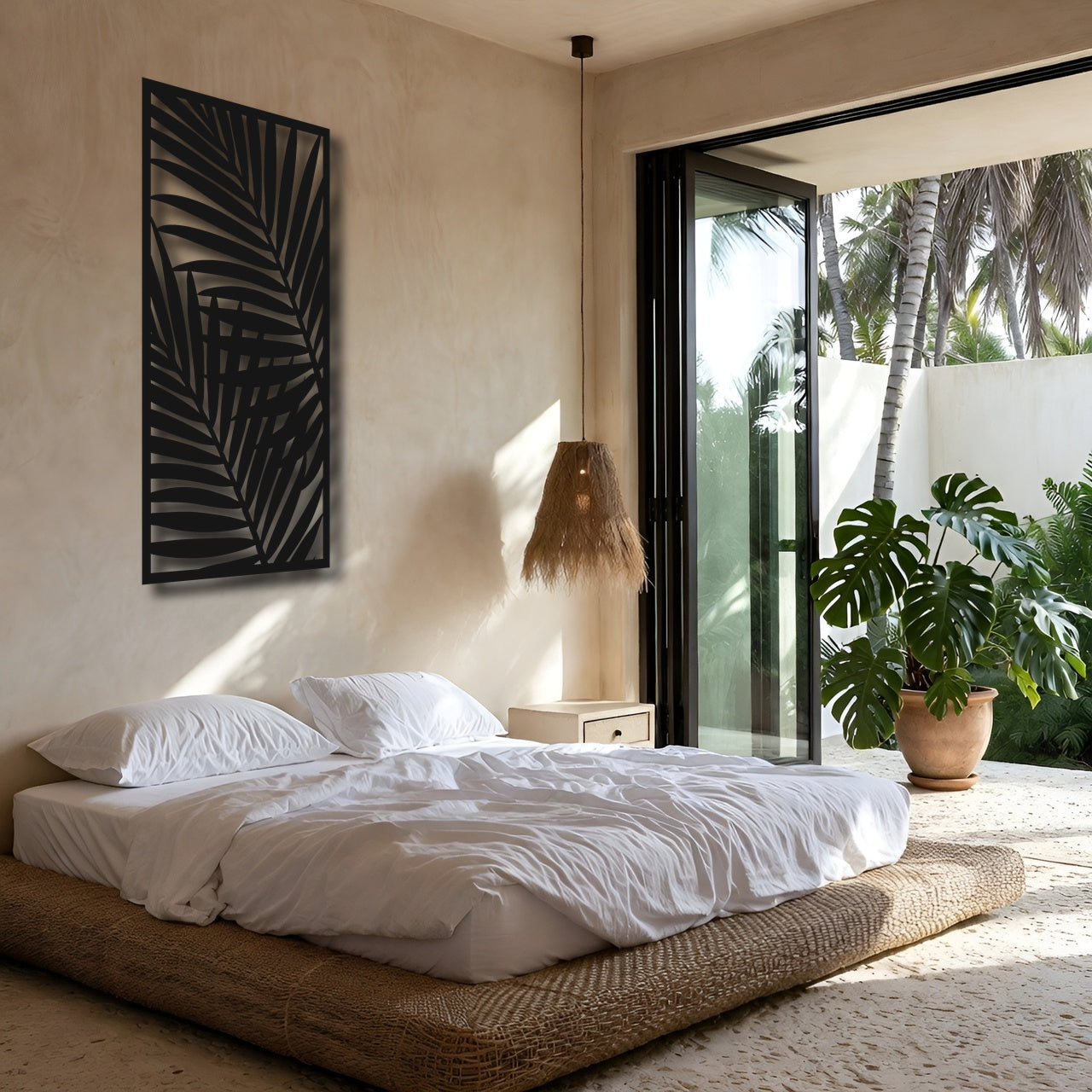 Palm Sweep - laser-cut metal wall art