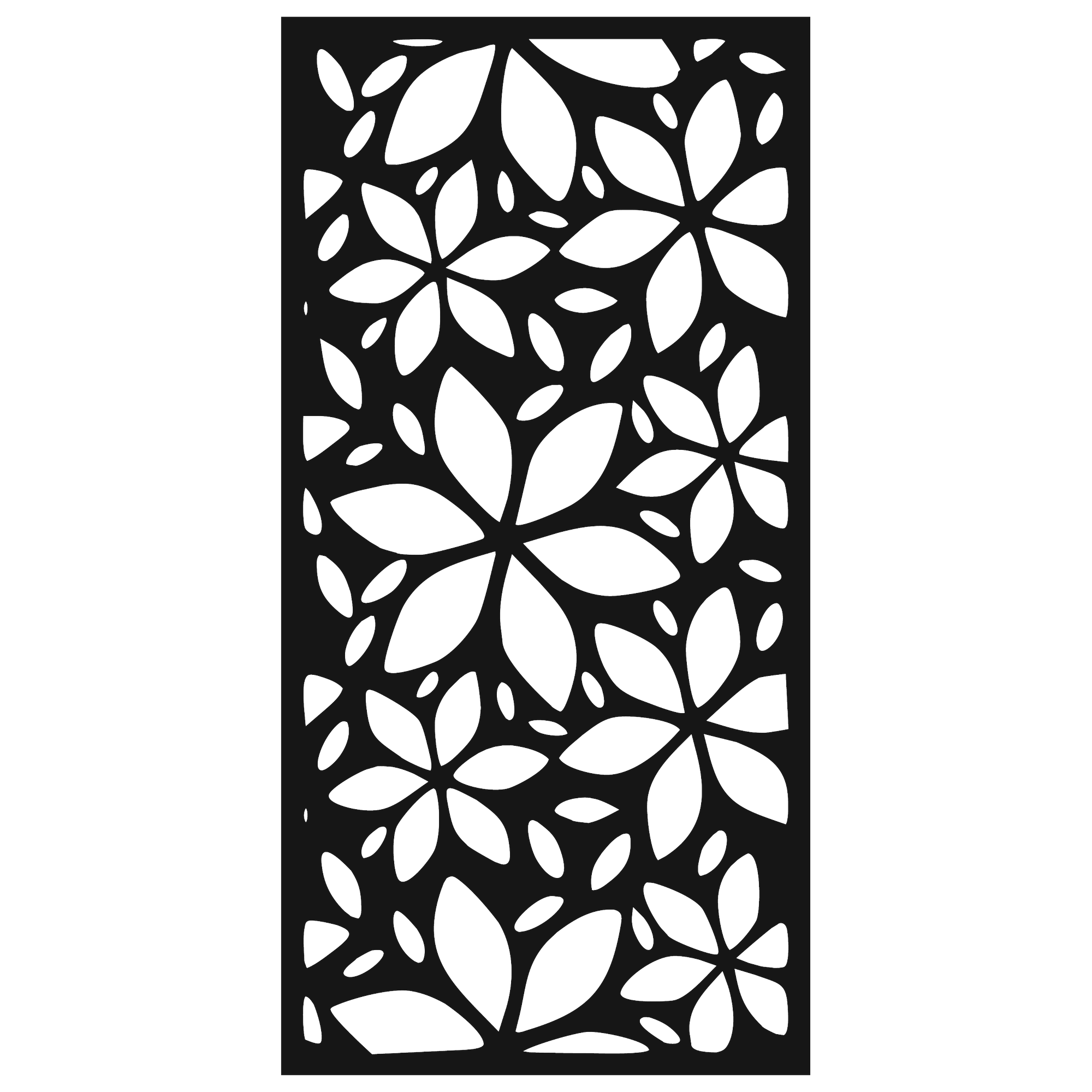 Petal Lattice - laser-cut metal wall art