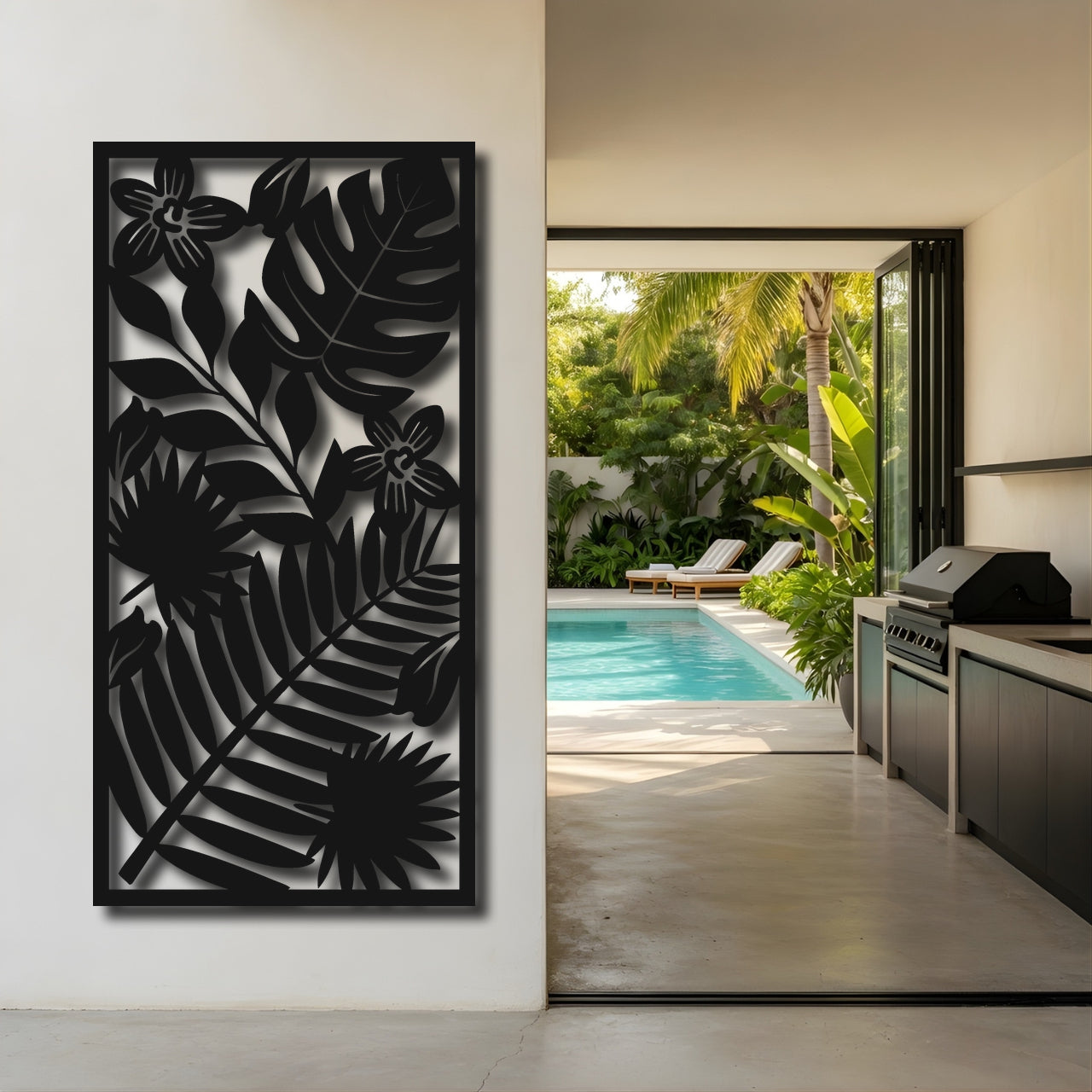 Petal Meet - laser-cut metal wall art