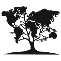 Rooted Everywhere - laser-cut metal wall art