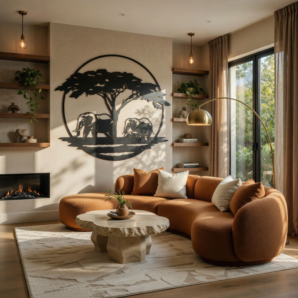 Savanna Shade - laser-cut metal wall art