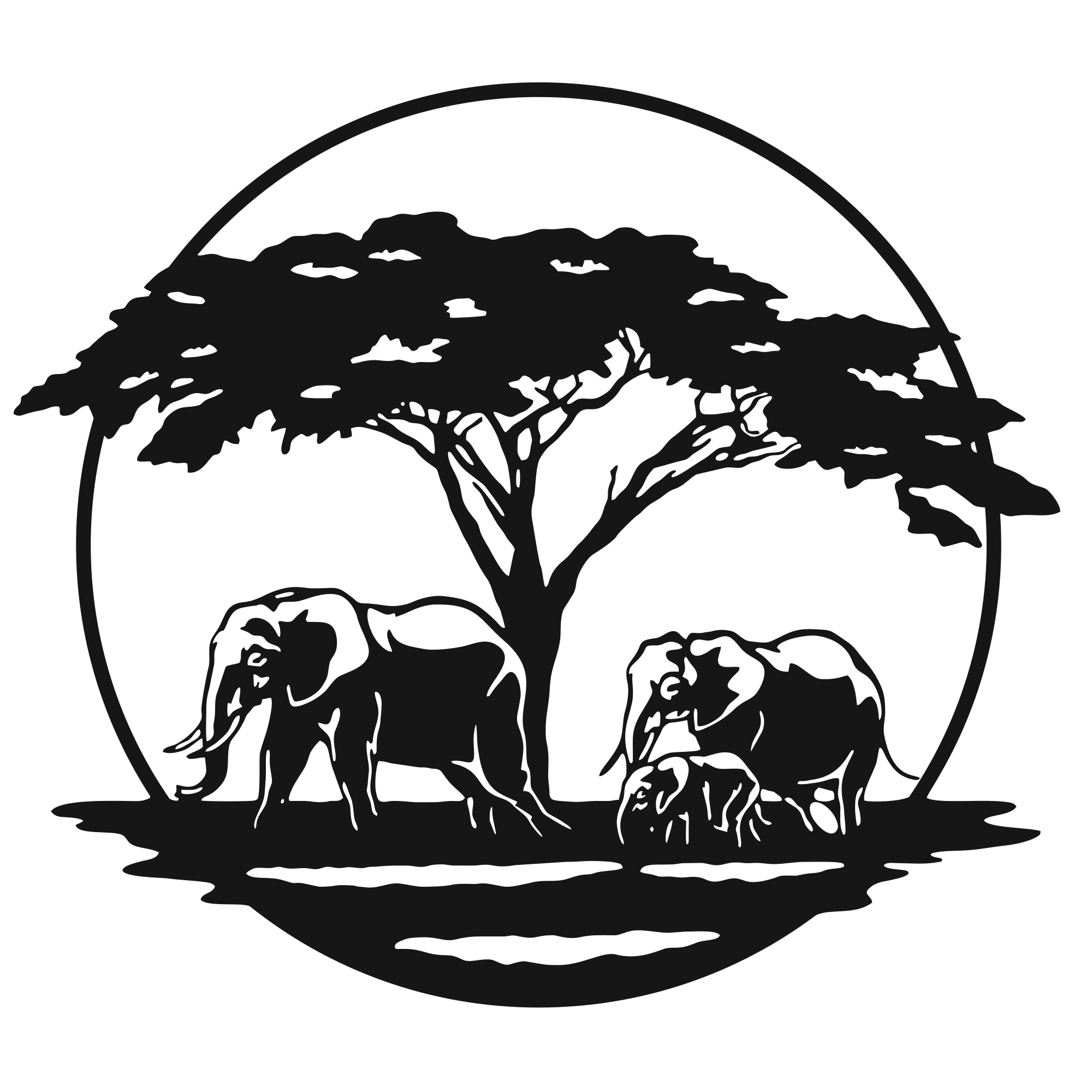 Savanna Shade - laser-cut metal wall art