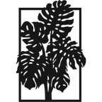 Split Leaf - laser-cut metal wall art