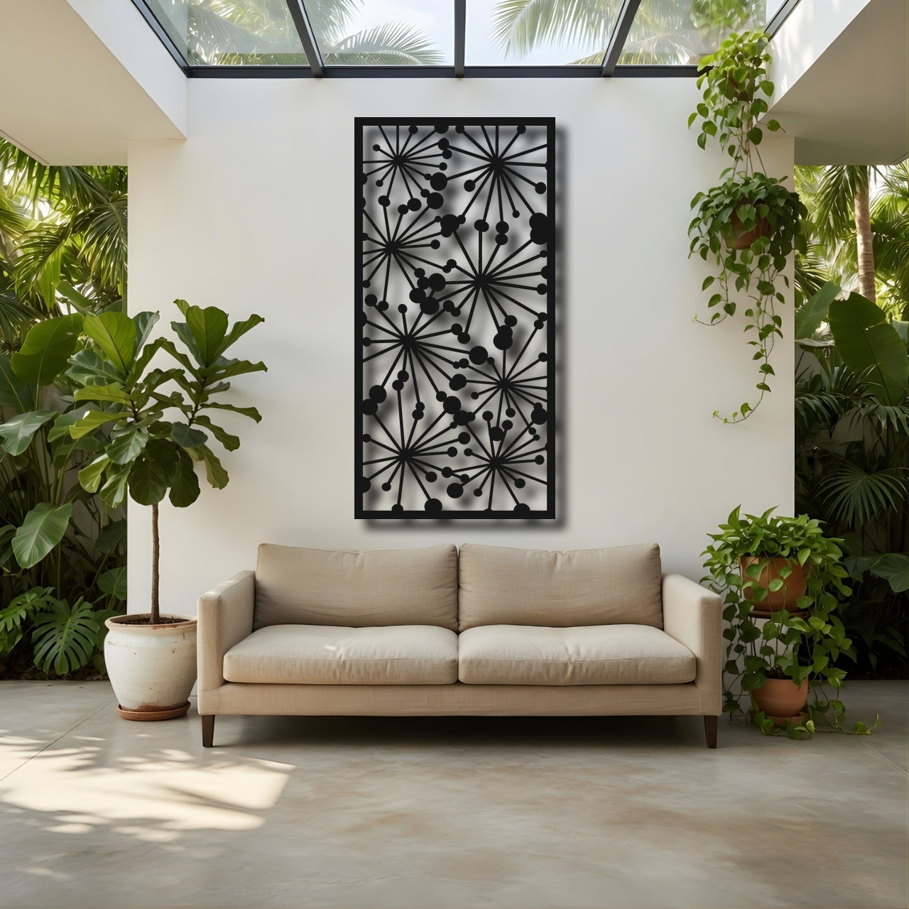 Spoke Garden - laser-cut metal wall art