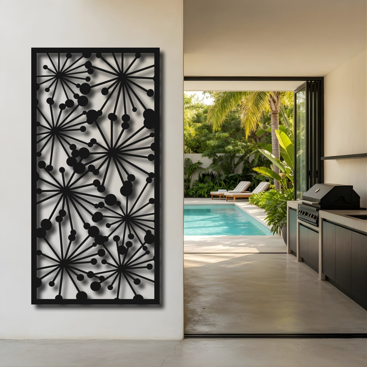 Spoke Garden - laser-cut metal wall art
