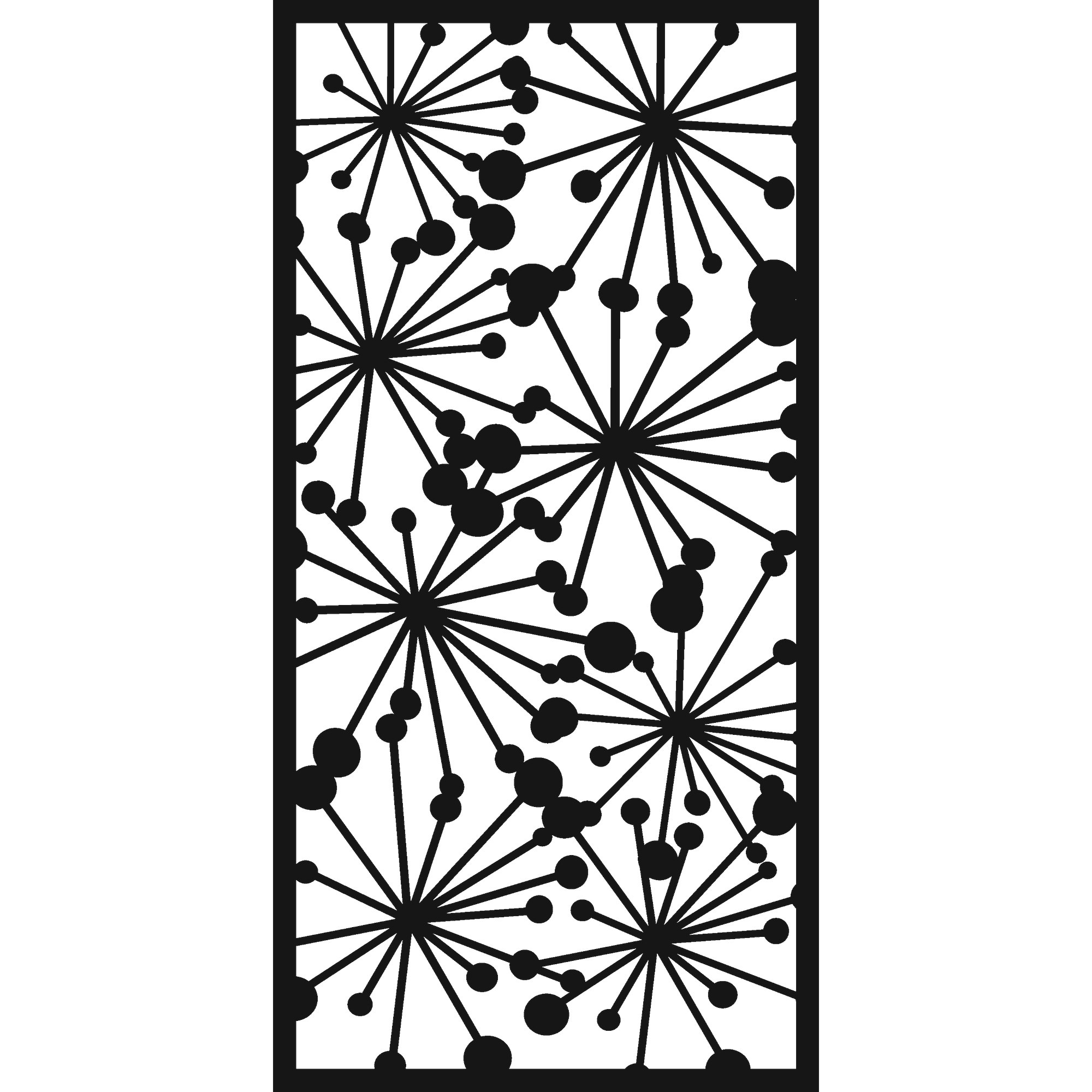Spoke Garden - laser-cut metal wall art