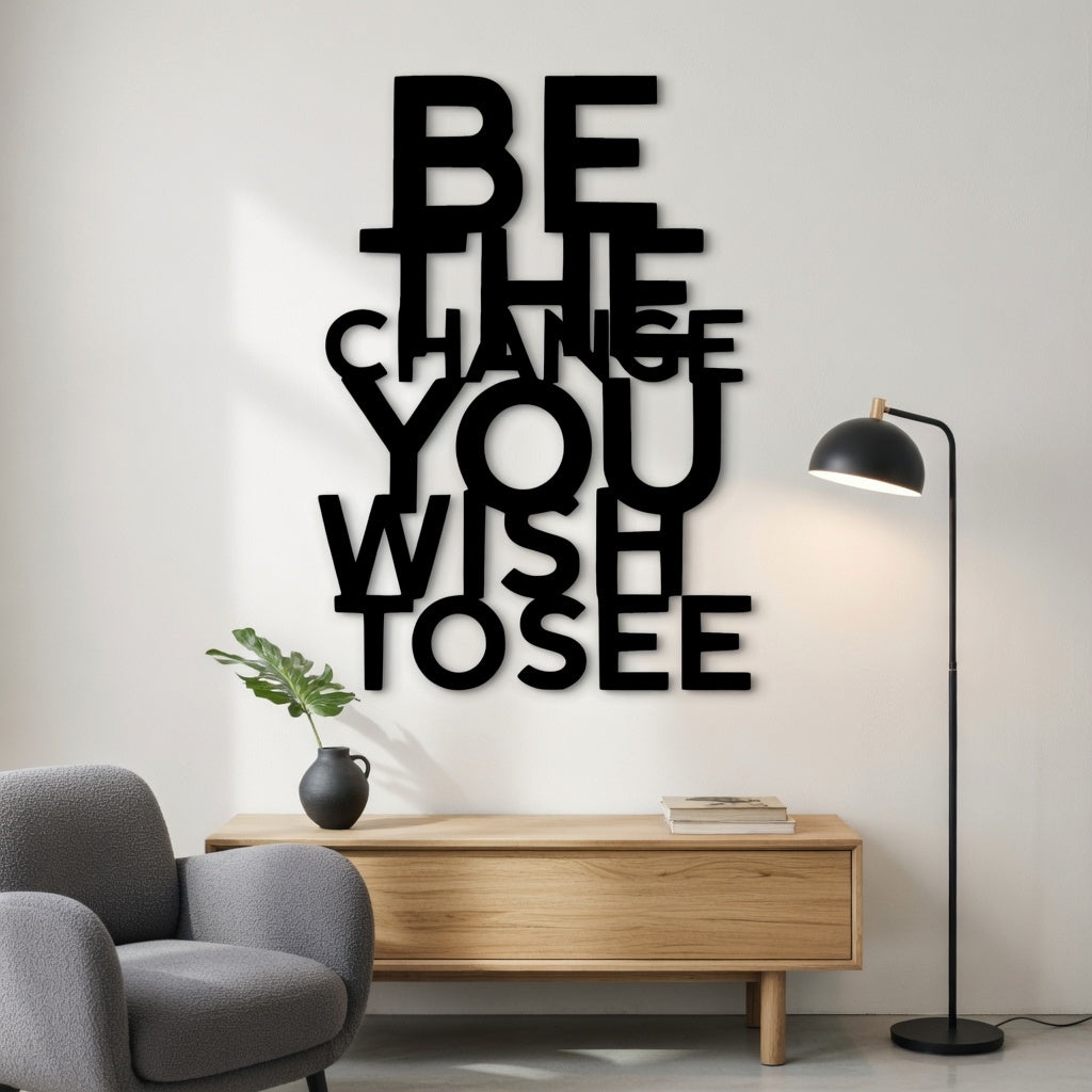 Start The Change - laser-cut metal wall art