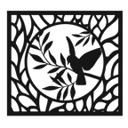 Still Point - laser-cut metal wall art