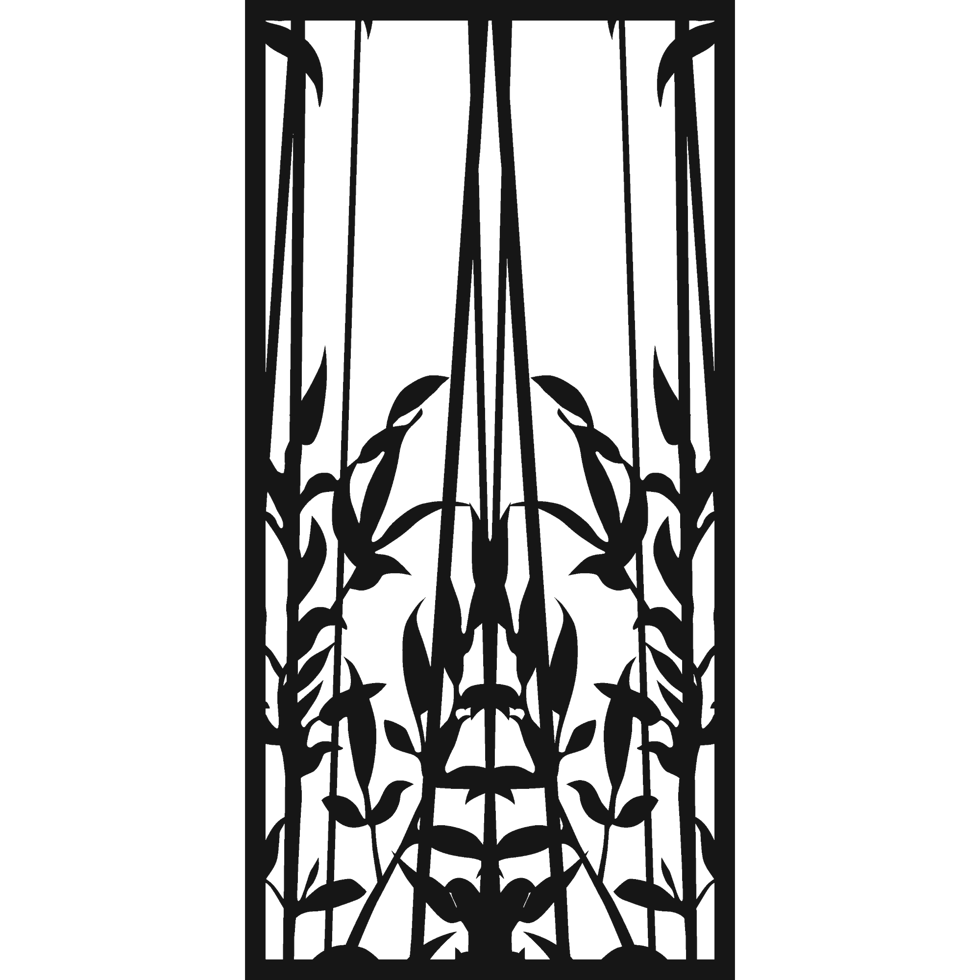Still Reeds - laser-cut metal wall art