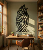 Stripe Rise - laser-cut metal wall art