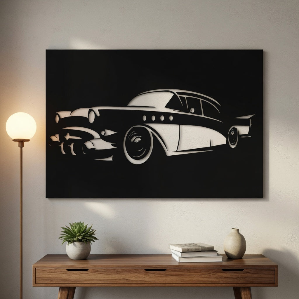 Sunday Chrome - laser-cut metal wall art