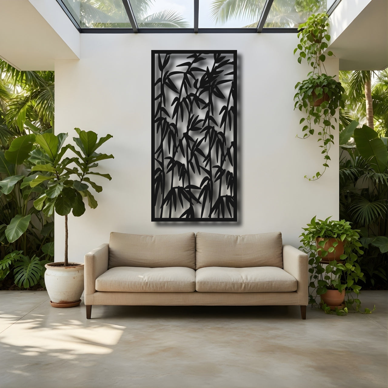 Tall Cane - laser-cut metal wall art