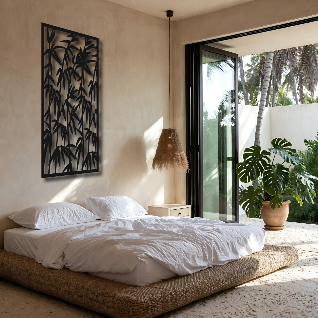 Tall Cane - laser-cut metal wall art