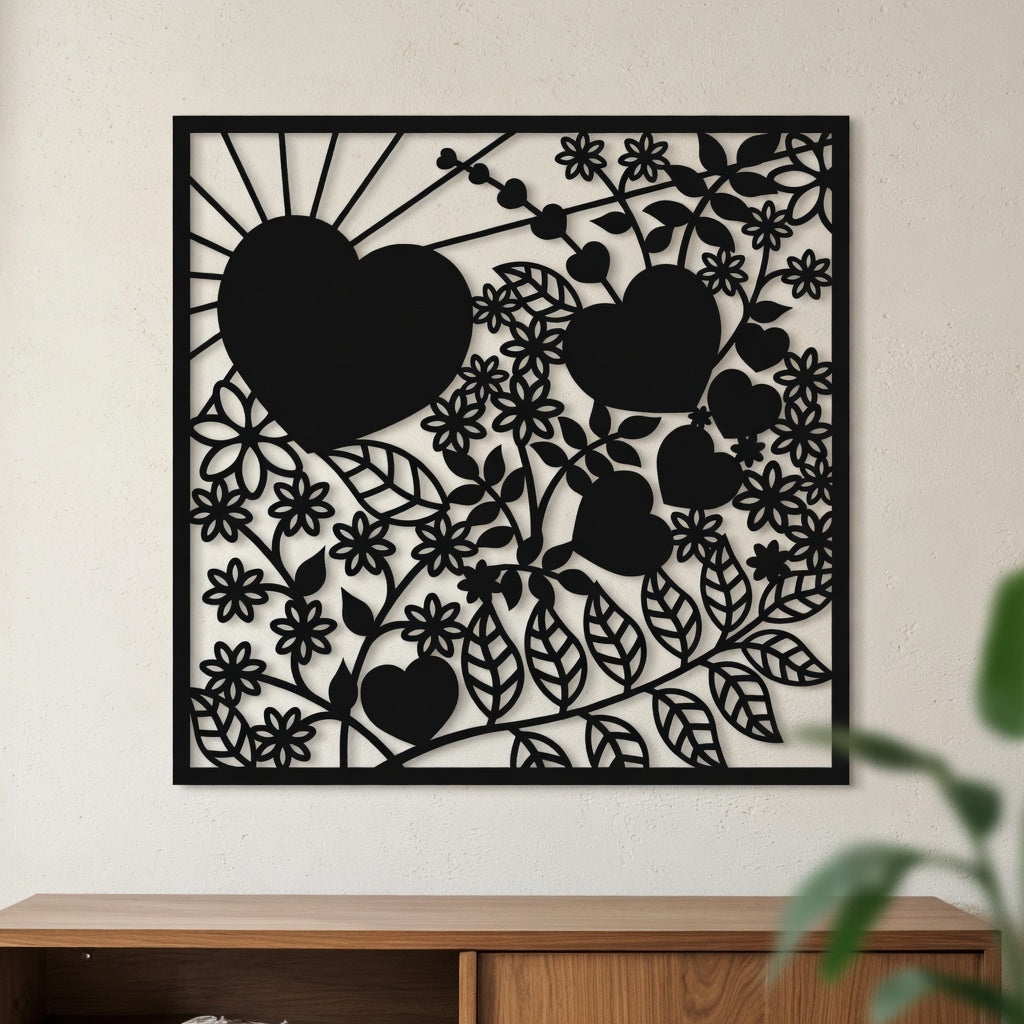 Tender Garden - laser-cut metal wall art