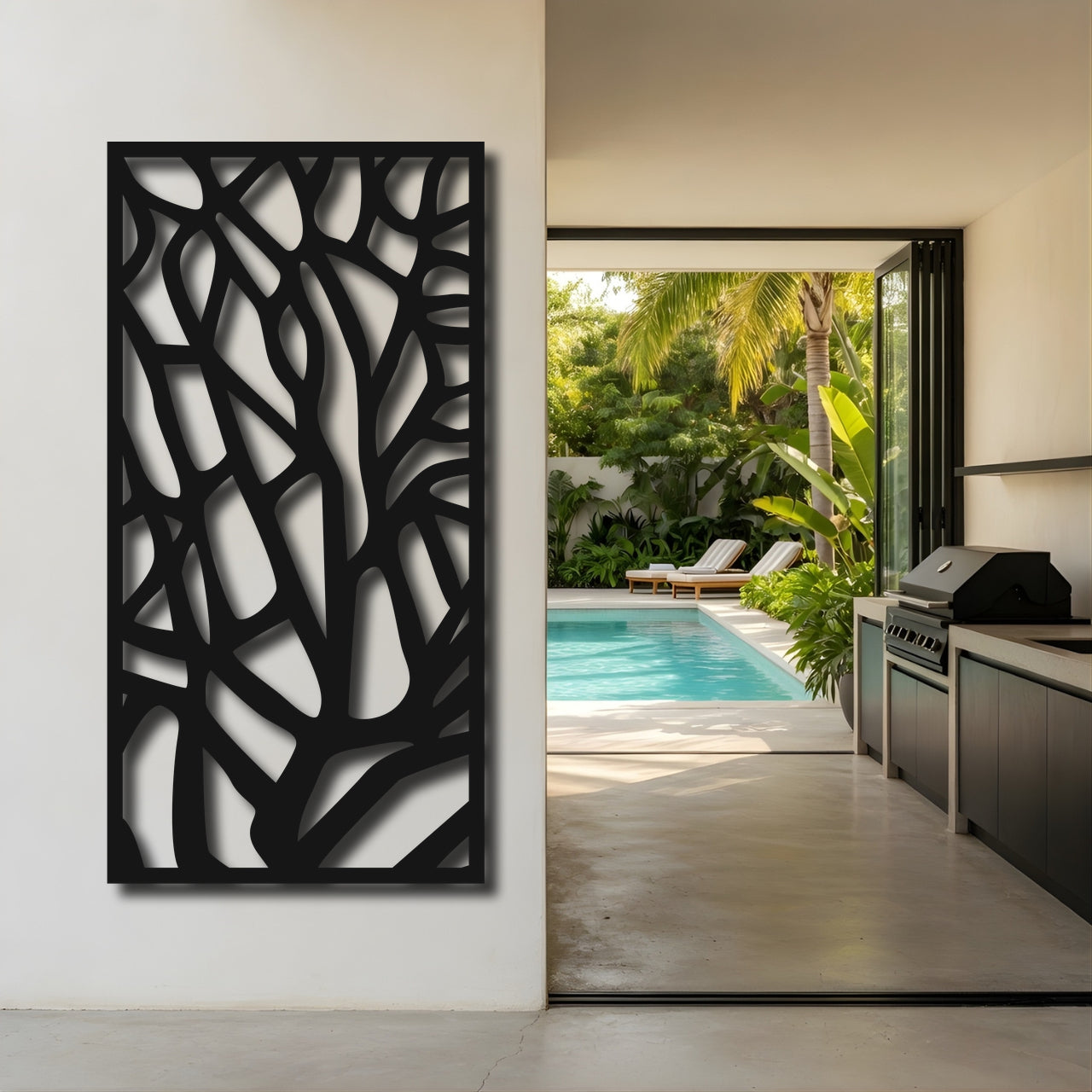 Thorn Maze - laser-cut metal wall art
