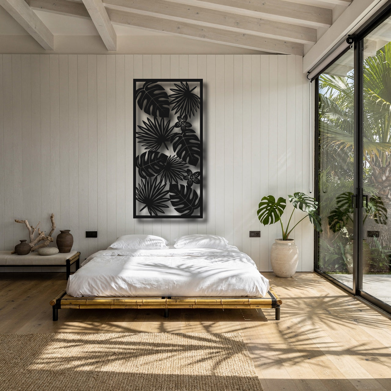 Tropic Bloom - laser-cut metal wall art