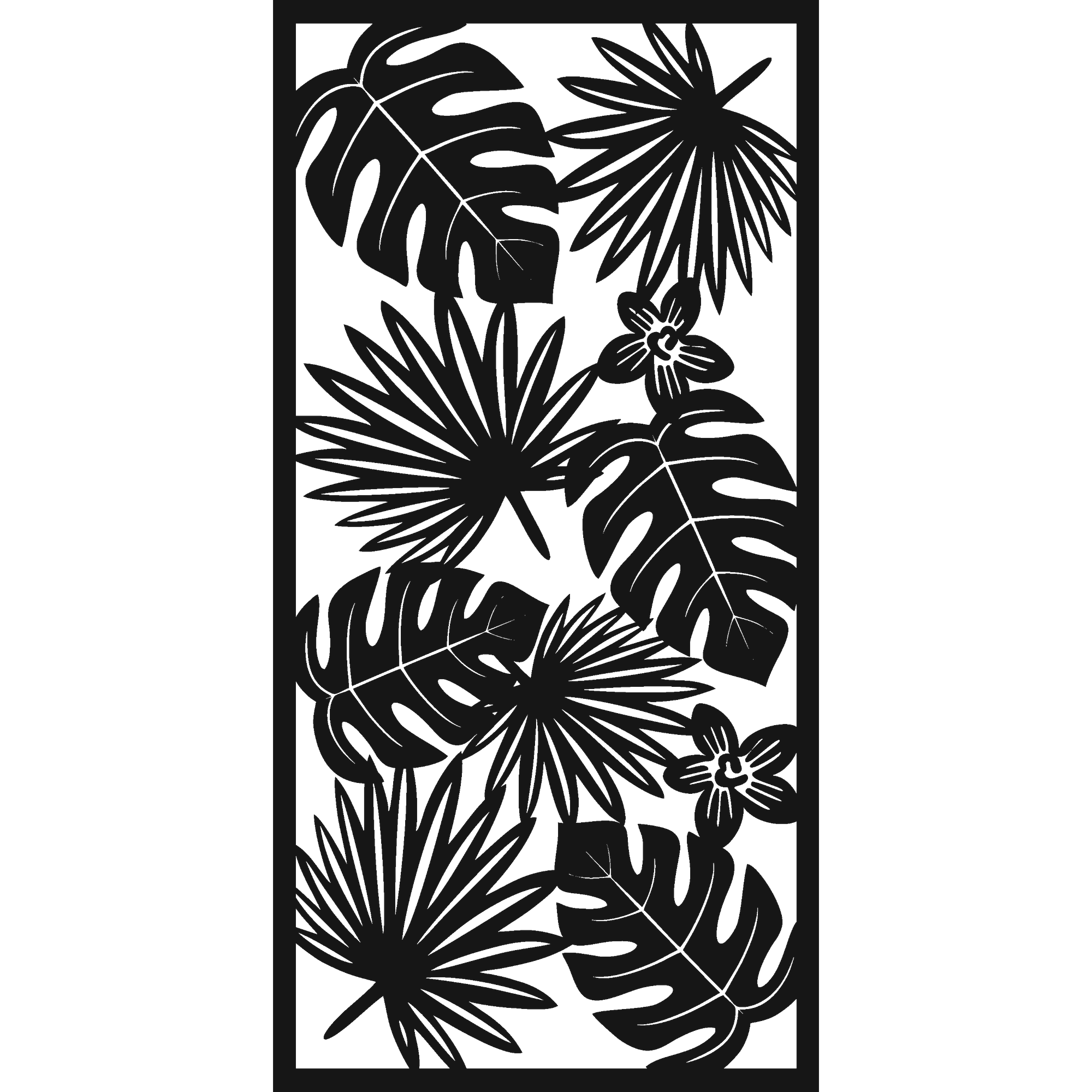 Tropic Bloom - laser-cut metal wall art