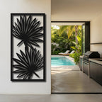 Twin Fan - laser-cut metal wall art