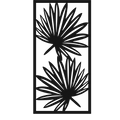 Twin Fan - laser-cut metal wall art