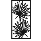 Twin Fan - laser-cut metal wall art