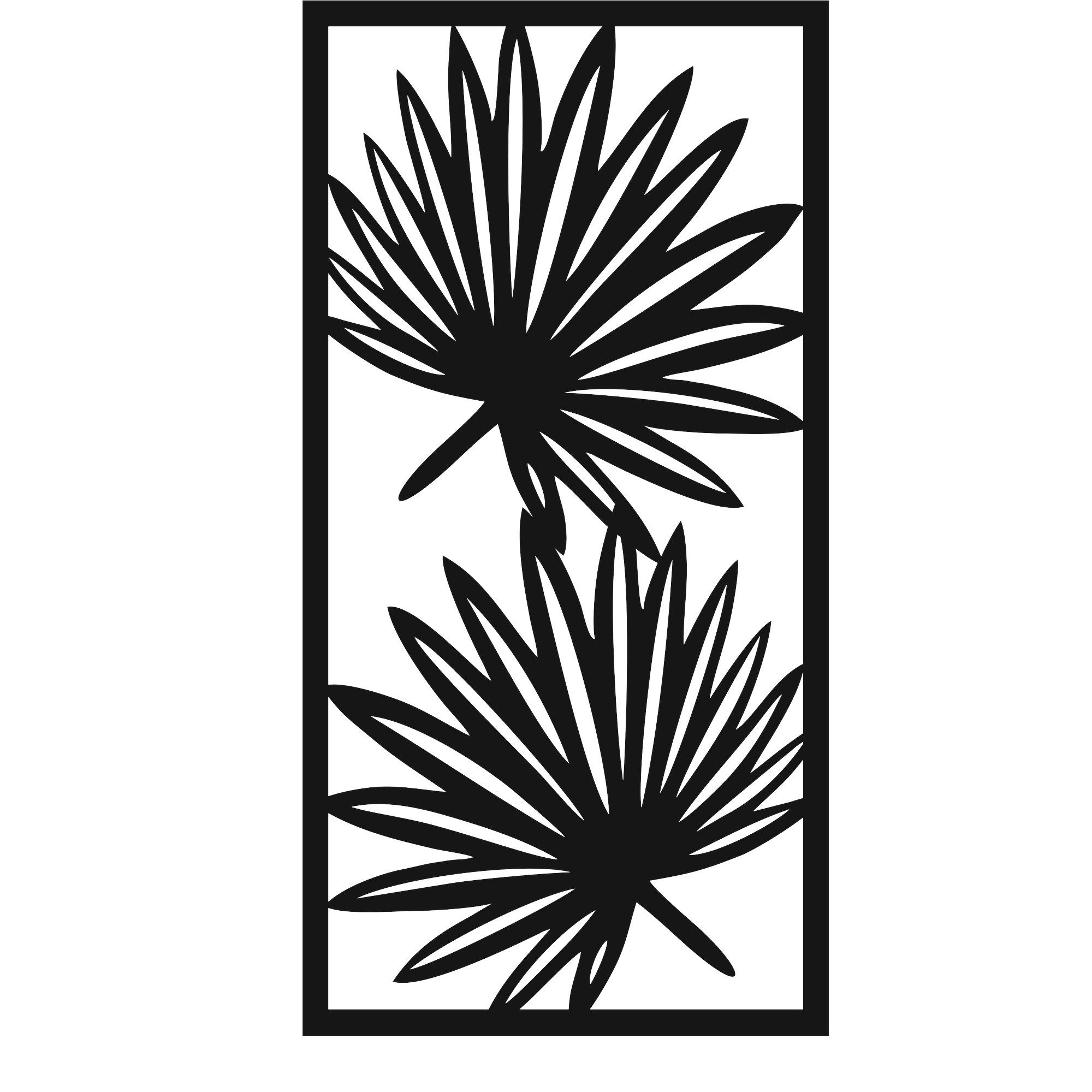 Twin Fan - laser-cut metal wall art