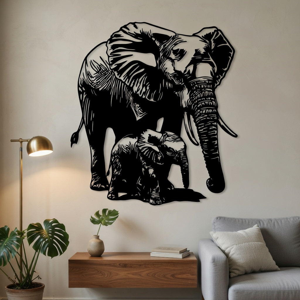 Under Her Shadow - laser-cut metal wall art