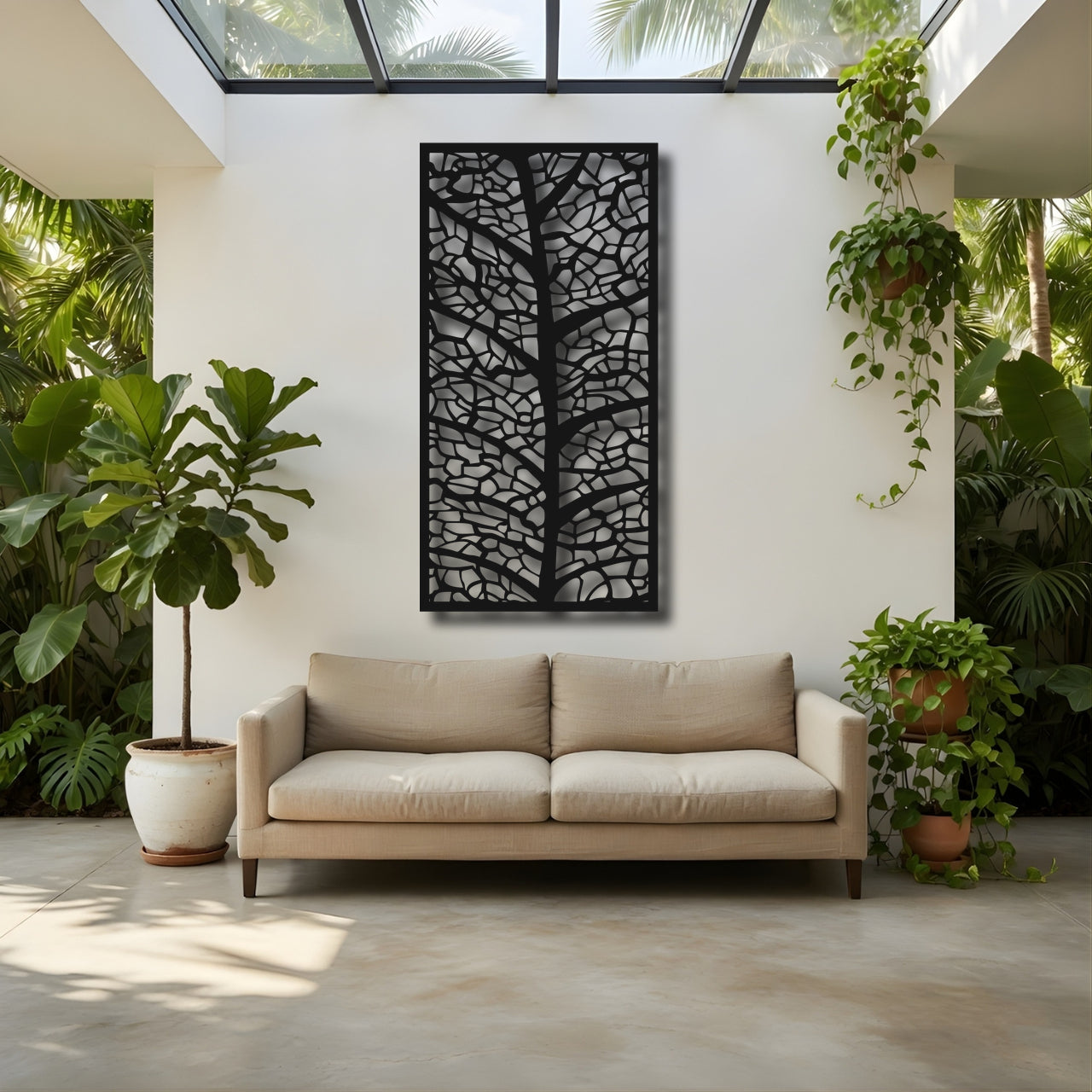 Vein Web - laser-cut metal wall art