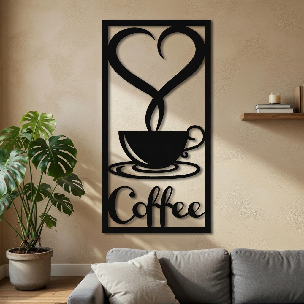 Warm Signal - laser-cut metal wall art