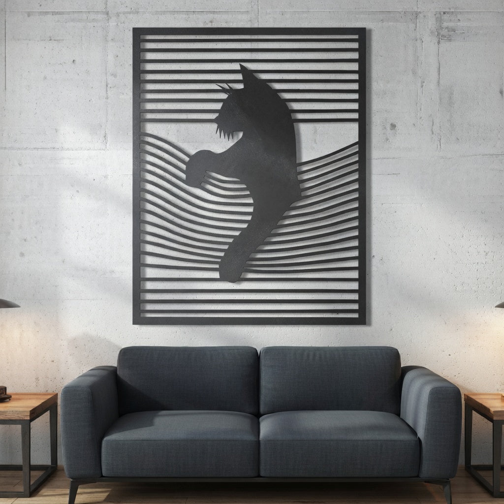 Wavy Paws - laser-cut metal wall art