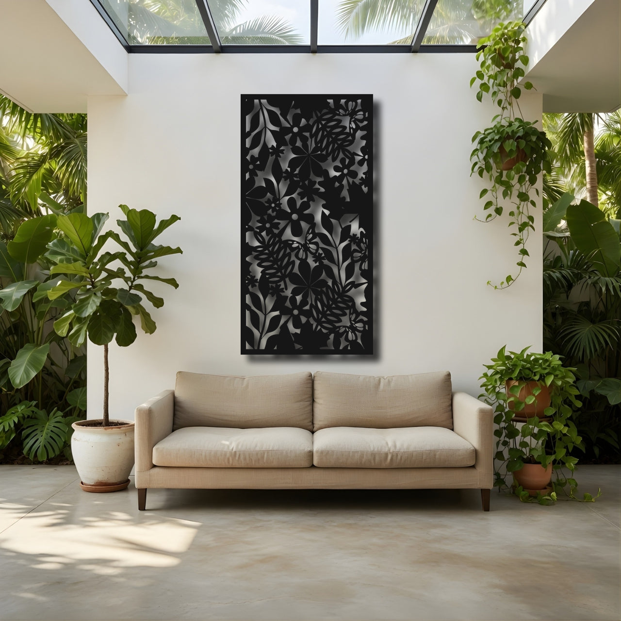 Wild Garden - laser-cut metal wall art