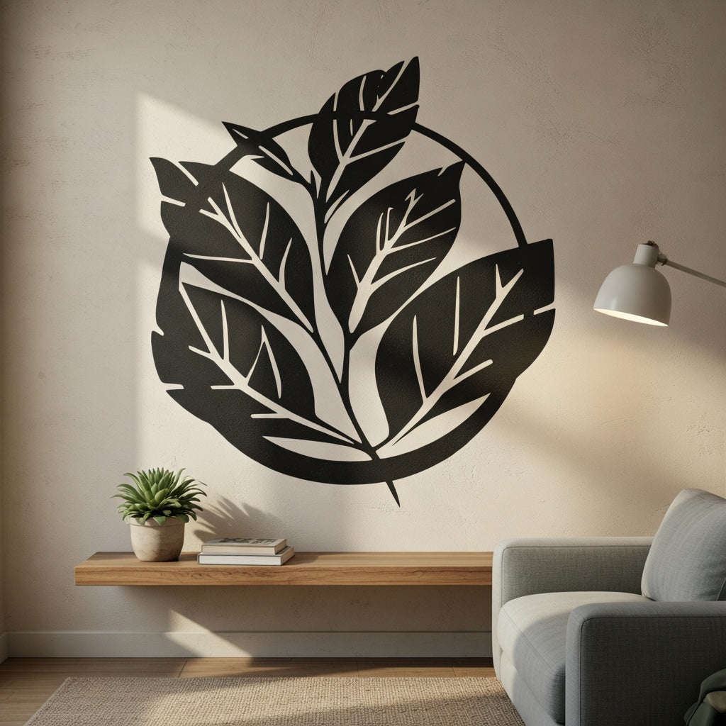 Wild Wreath - laser-cut metal wall art