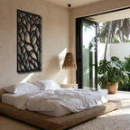 Woven Leaves - laser-cut metal wall art