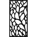 Woven Leaves - laser-cut metal wall art